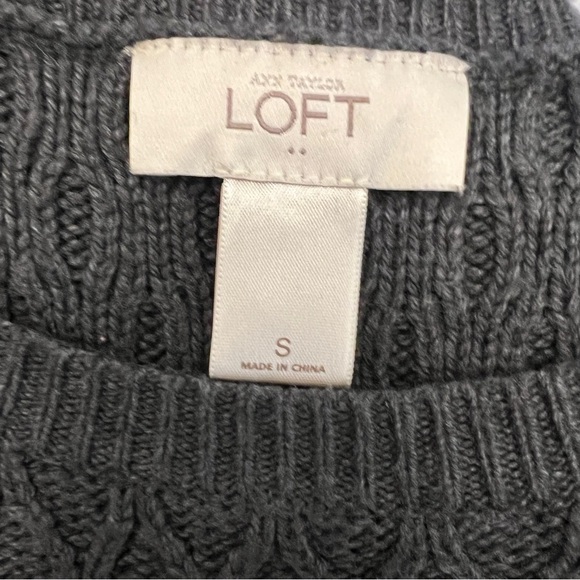 Loft Dress Womens Size Small Knit Gray Stretch Long Sleeve Wool Blend - Picture 5 of 8